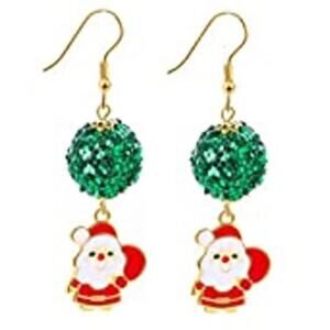 Santa Christmas Drop Earrings